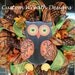 Fall Black Owl Mesh Wreath
