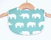 The Drooler - Organic Bib - Blue Elephant
