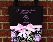 Personalized Tote Bag - Stick Figure Mom Dad Teacher Baby Girl Boy Dog Cat Bird - You Choose Fabrics - Custom Made to Order