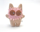 handmade plush, CURIOUS, stuffed animal, toy for children
