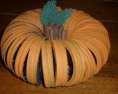 JUNKIN PUMPKIN halloween thanksgiving centerpiece home decor in orange