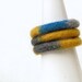 Felt bangles mustard grey turquoise - eco-friendly - organic wool - soft jewelry - CHOOSE ONE