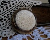 Vintage Brass Mirrored Powder Box