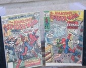 2 Vintage Spiderman comic mini notebooks covers