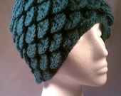 Crochet Vintage Style Petal Cloche - Antique Teal - Made to Order