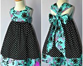 Petite Kids Boutique Ella Dress 12M-8Y PDF Pattern & Instructions - elastic back, easy sew, wide hem, reverse knot, sweetheart bodice