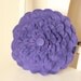 Purple Felt Flower Pillow