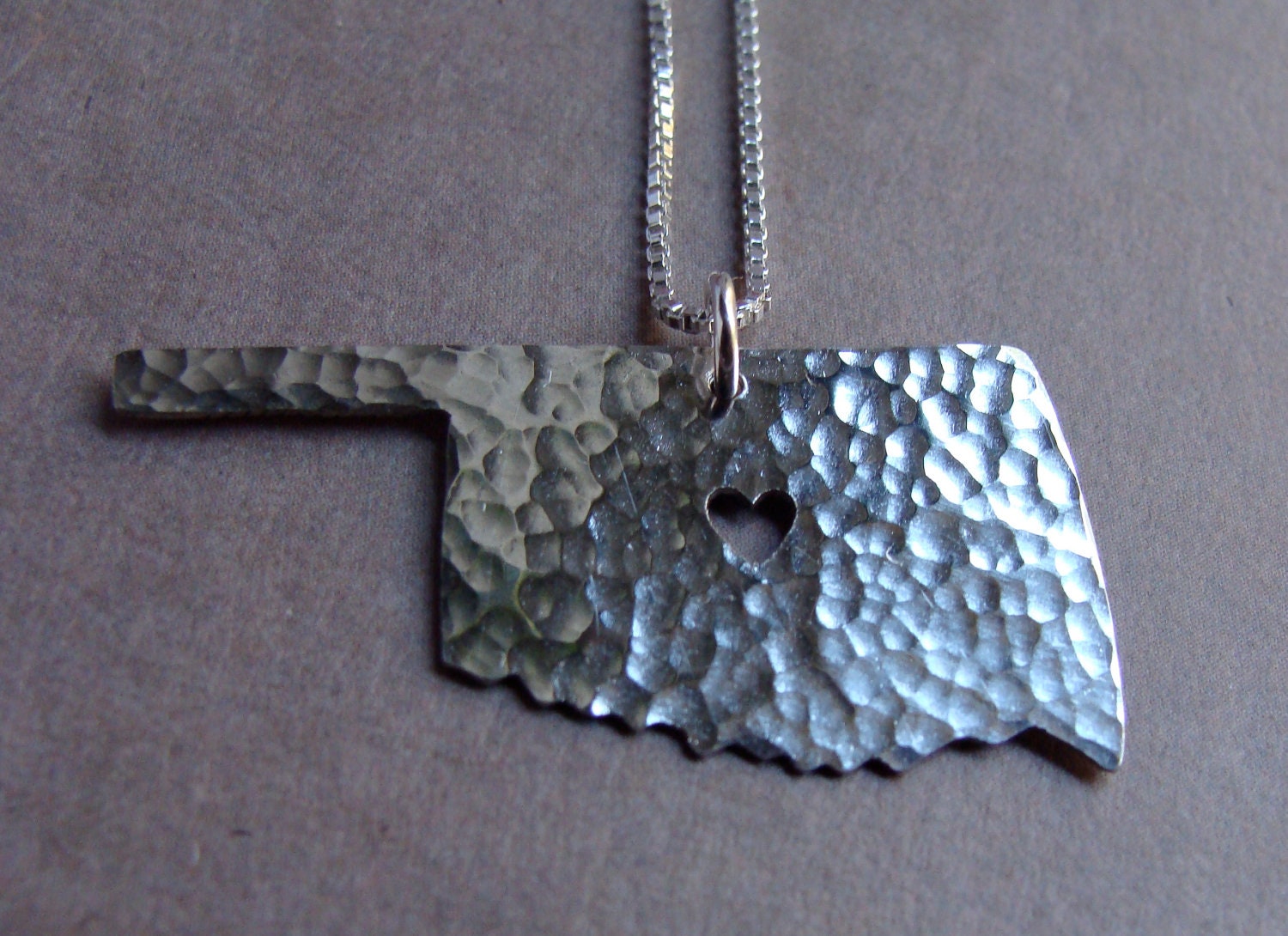 Oklahoma State Necklace (sterling silver)