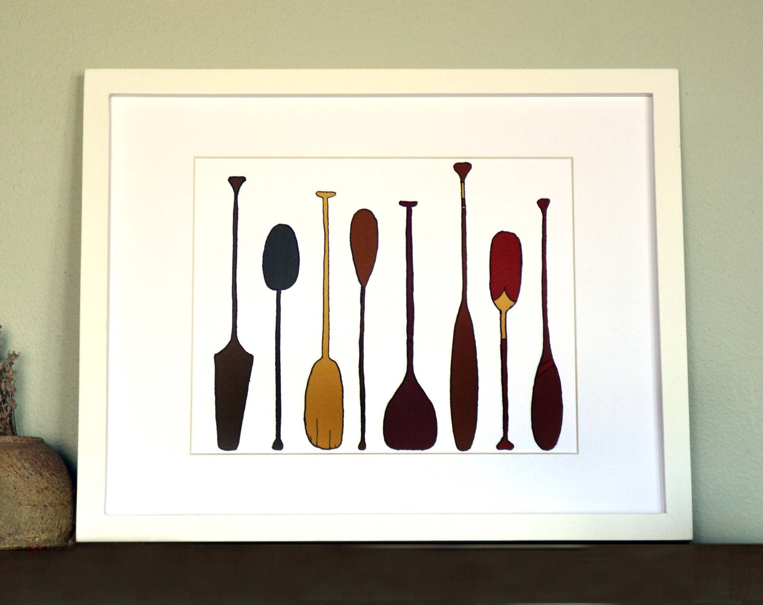 Vintage Paddle Print 8 x 10