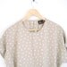vintage khaki polka dot blouse with front tie