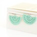 Crocheted Dangle Earrings Mint OOAK Varnished Hippie Boho Semicircle Hittites Twin Idol Goddess