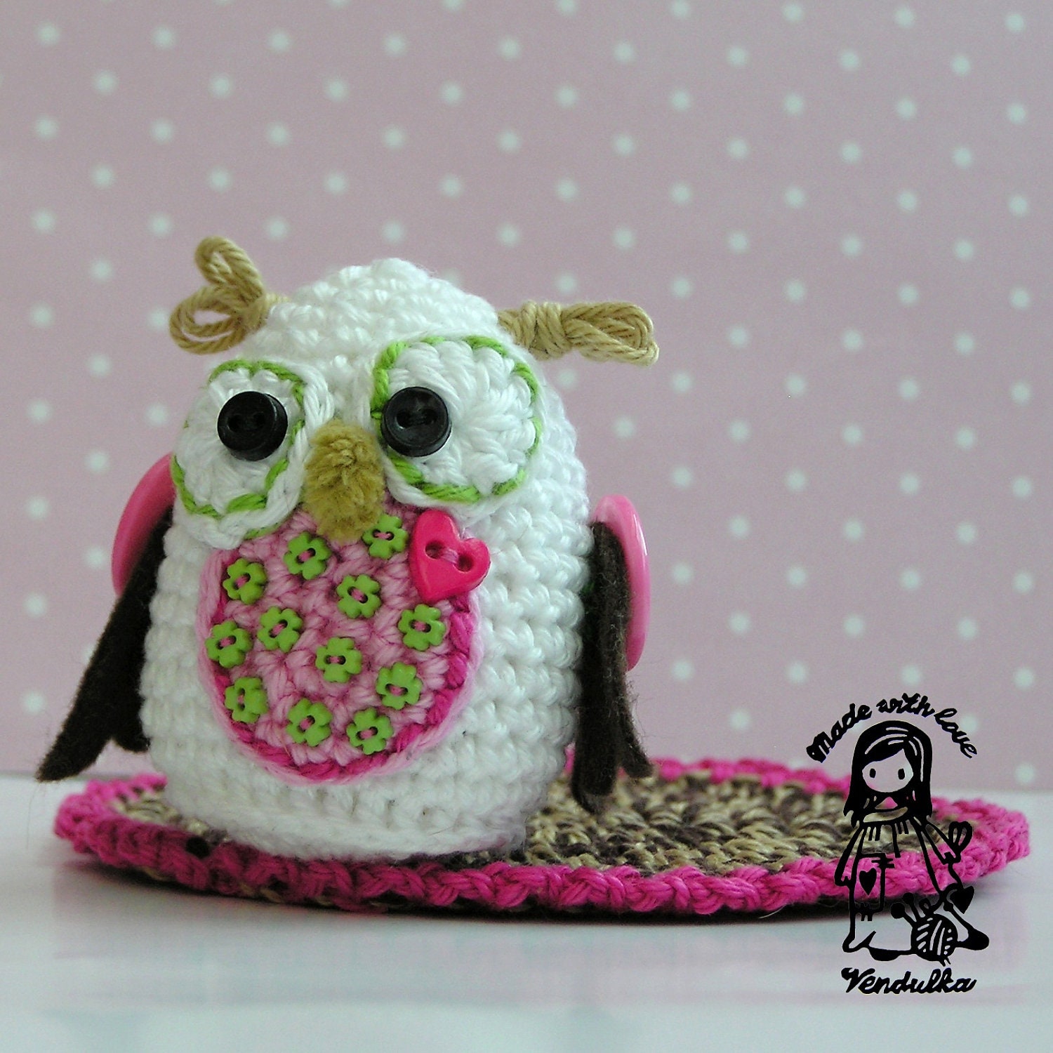 Crochet Pattern - Owl coatser