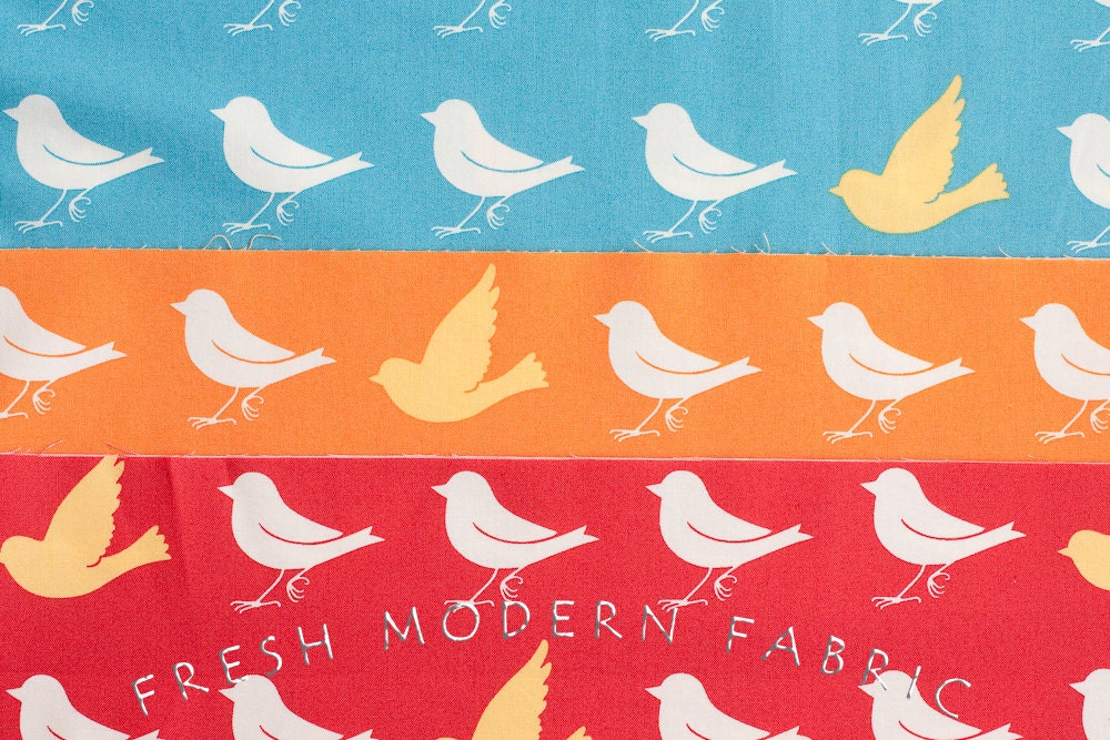 Fat Quarter Bundle Oh Deer Sparrow, 3 Pieces, Momo, Moda Fabrics, 100% Cotton Fabric