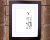 To The Moon And Back (Arrow Collection) - 8x10 Printable Art - Instant Download