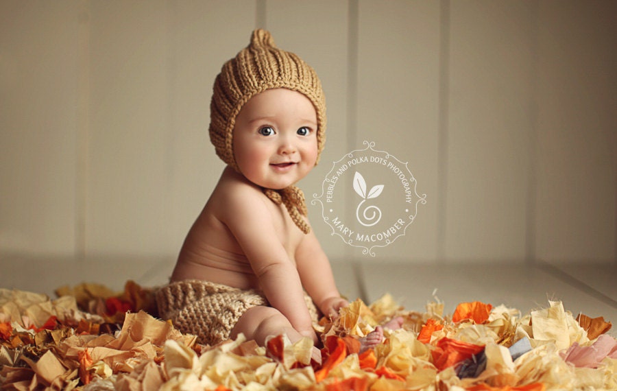 Kid Pixie Bonnet Hat- Knit Baby Hat- Winter Kid Hat- Photography prop Hat- Sizes 6-9 and 9-12 months- Available in 13 colors