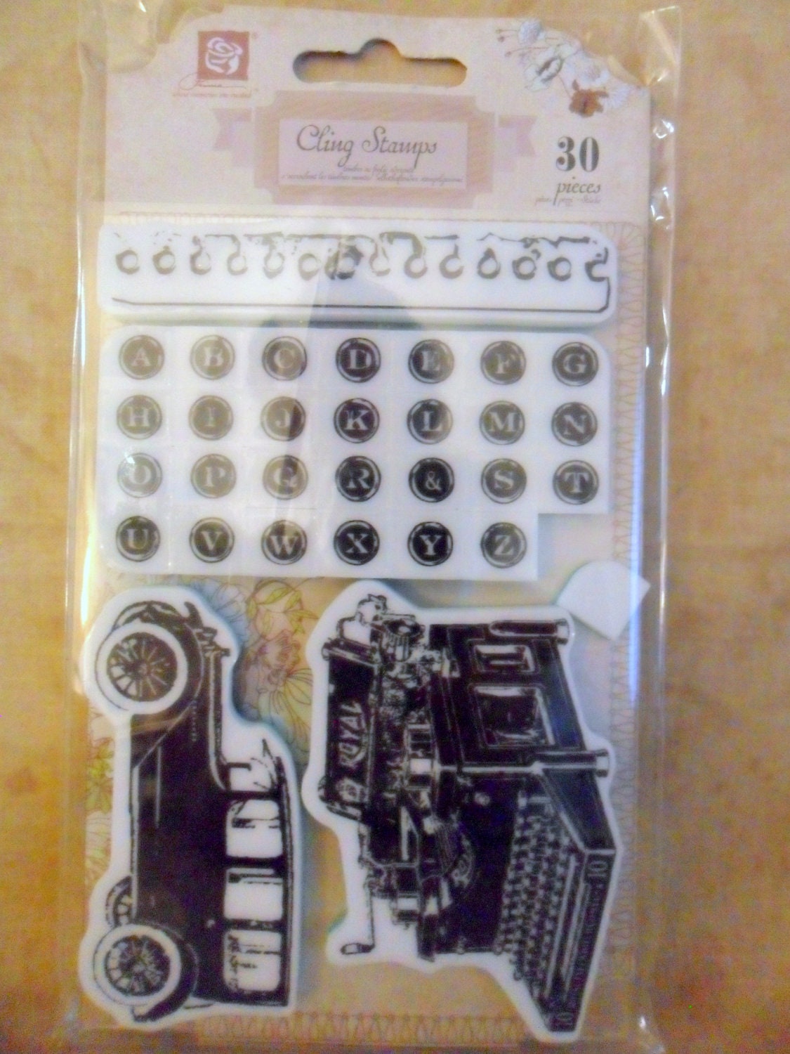 Romance Novel Cling Rubber Stamp Set by Prima-FREE SHIPPING