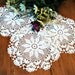 3 Crocheted Doilies Crocheted Doilys White Vintage Doilys Doilies Lot A432