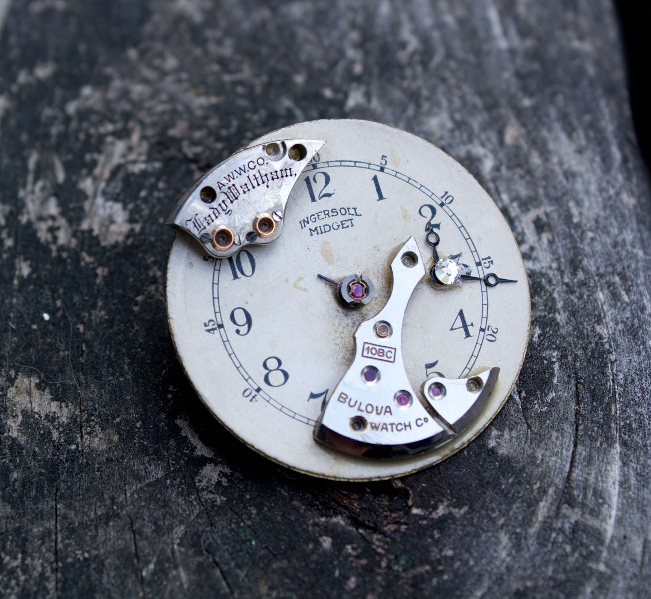 Midget - Upcycled Vintage Watch Brooch