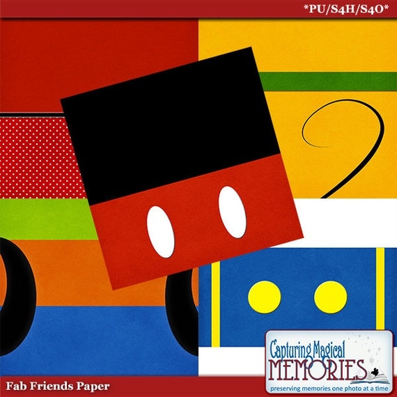 Fab Friends 12x12 Digital Scrapbooking Paper by Capturing Magical Memories