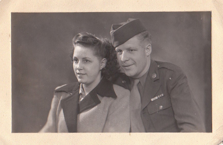 Great Vintage Photograph of a Military Couple