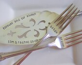 Cottage Chic Wedding Cake Server and Forks Set