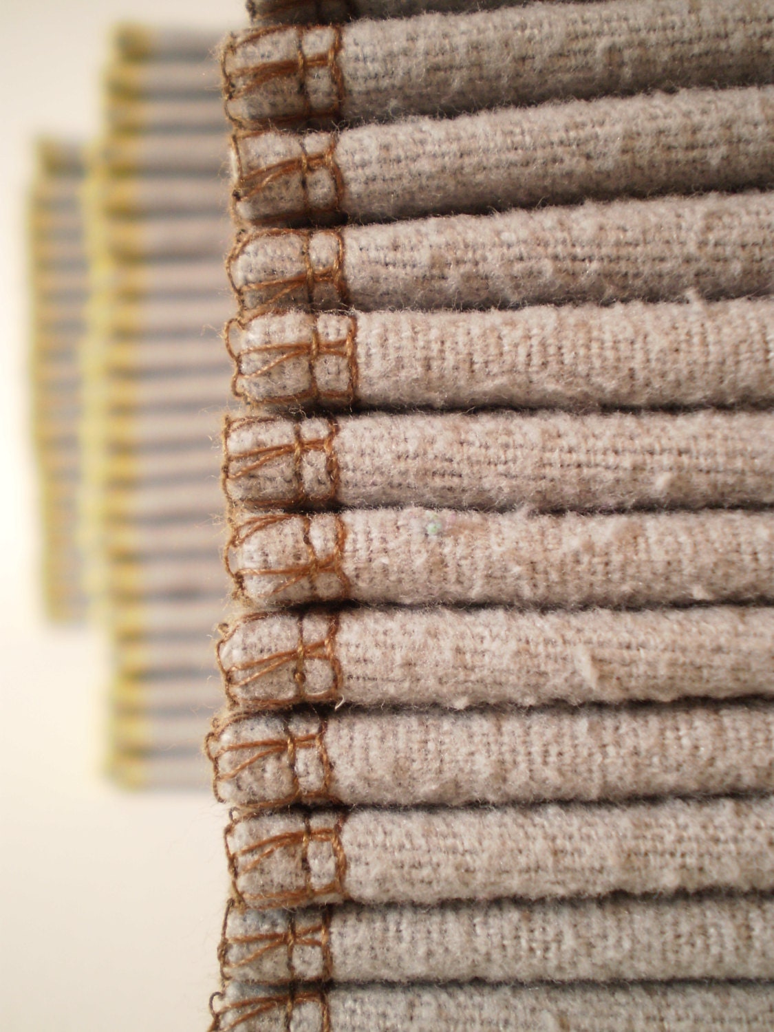 Reusable Cloth Wipes Pack of 16--"The Green Option"--Grey with Brown Accent Edging--Ready To Ship