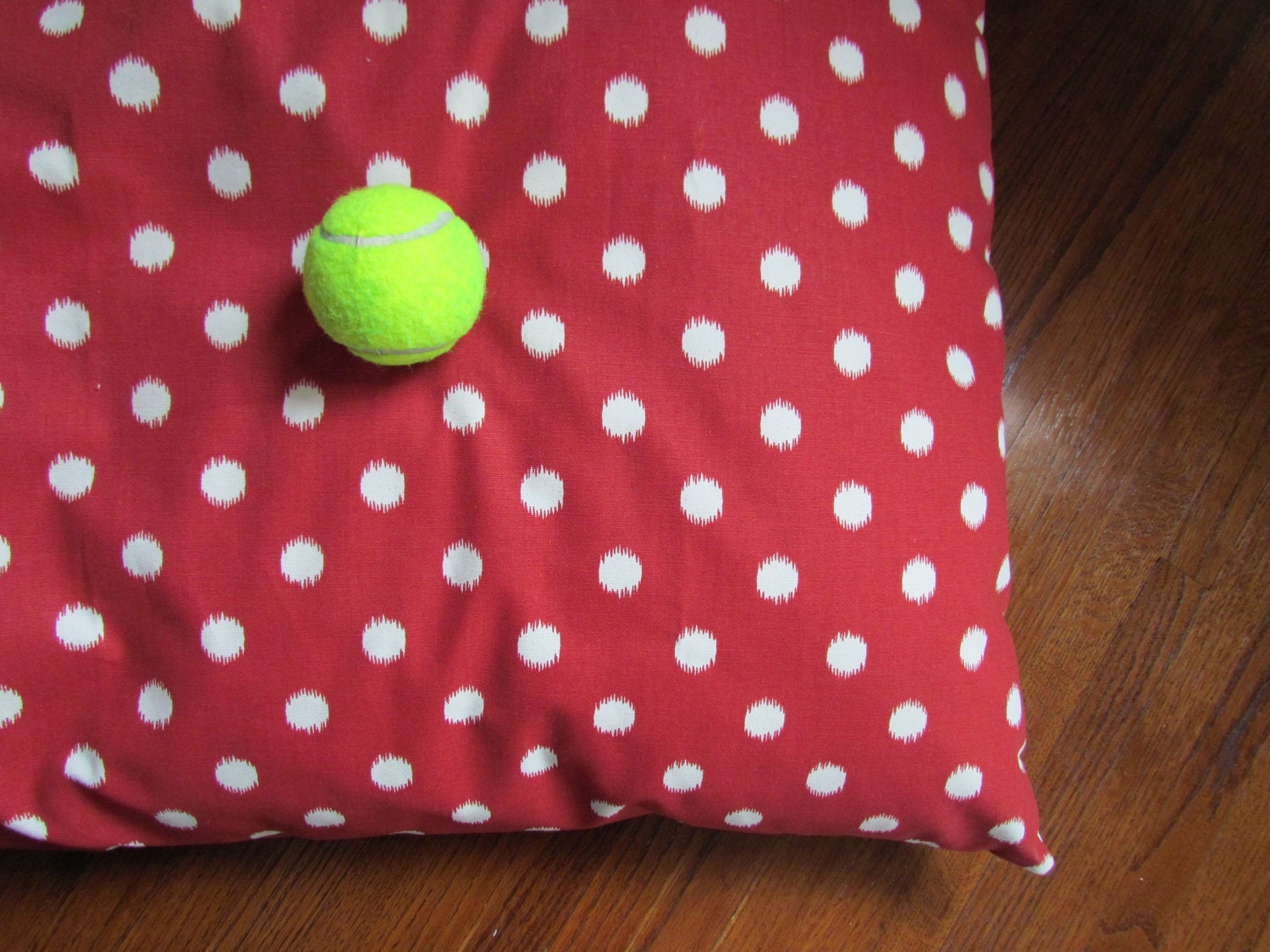 Polka Dot-Ikat Red Dog Duvet Cover Pet Bed-Medium