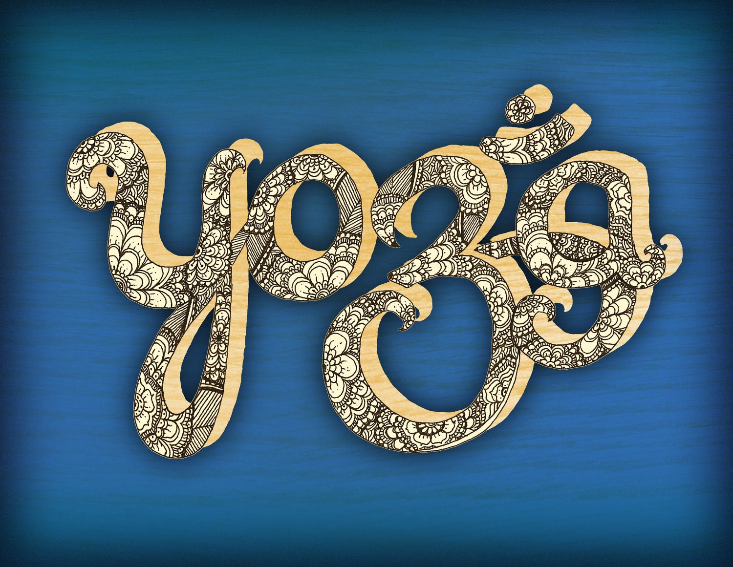 The Om in Yoga - Dark Blue