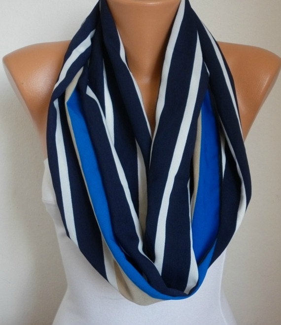 Infinity Scarf Shawl Circle Scarf Loop Scarf Summer Scarf Gift -fatwoman