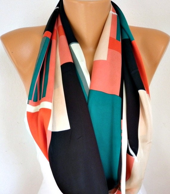Chevron  Infinity Scarf  Circle Scarf Loop Scarf  Gift -fatwoman