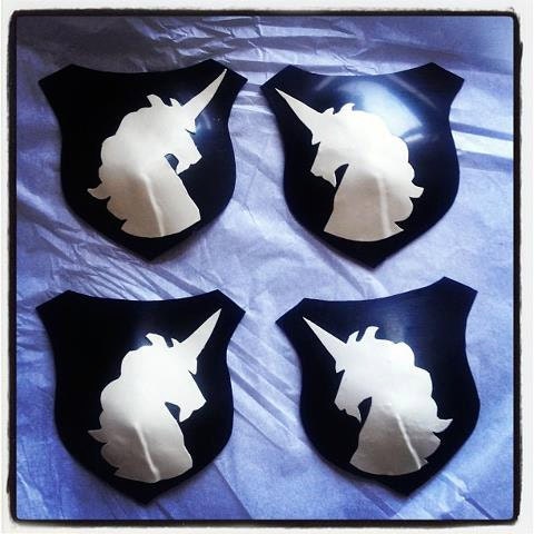 Latex unicorn head trophy pasties/nipple covers