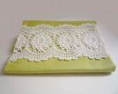 Vintage Soft Cotton Table Runner with Lace