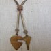 1930s 40s Sweet Heart Necklace Heart and key