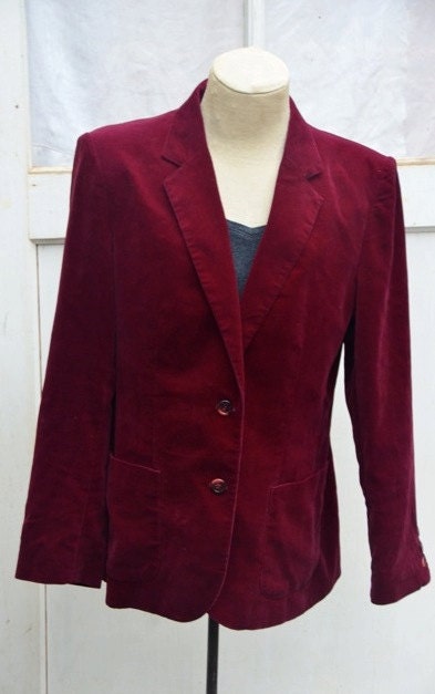 Summer  wine burgundy claret holiday vintage velveteen blazer party girl retro glamour rustic fancy jacket