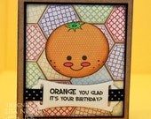 Orange Birthday Card
