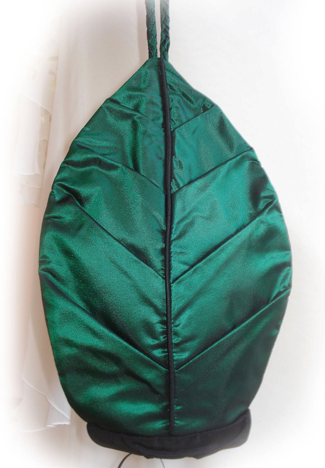 Evening handbag "leaf " silk taffeta
