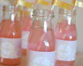 Pink and Gold Ballerina Birthday Party Drink Water Label Wrapper Il_170x135