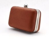 The Vivien Minaudiere in Toffee leather