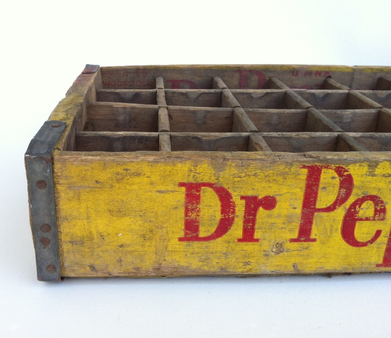 Vintage Wooden Weathered Dr. Pepper Crate