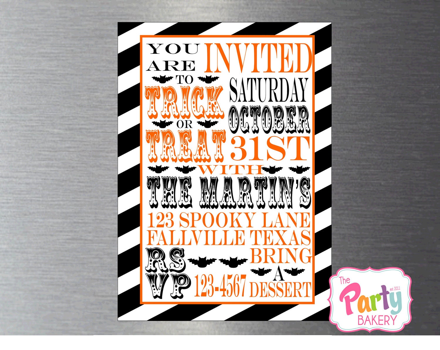 DIY Printable Subway art style Halloween Invitation Il_570xn