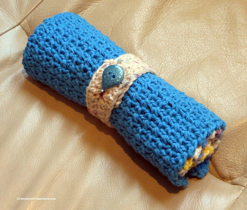 Mug Rug or Dish Cloth or Wash Cloth or Snack Mat - Set of Three