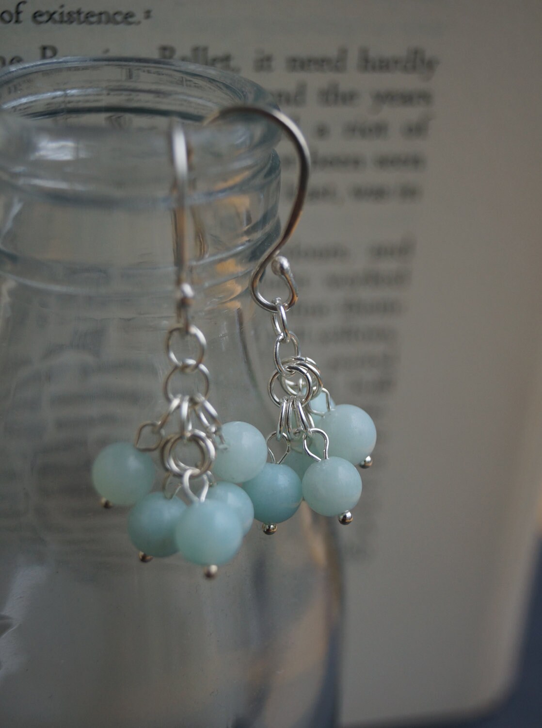 SALE Jade Cluster Earrings