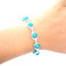 teal wire wrapped bangle bracelet