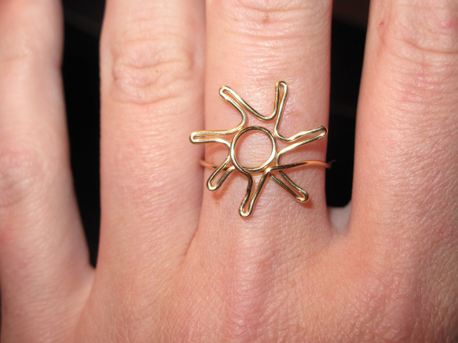 Wire Wrapped Sun MADE to ORDER Ring