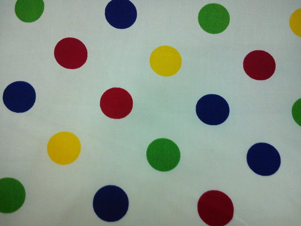 Colorful dots, cream, fat quarter, pure cotton fabric