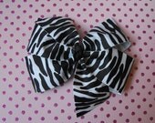 Zebra Large Pinwheel Bow