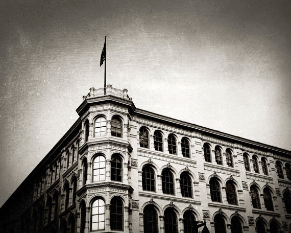 Black and White Photography - architecture building monochrome wall art urban city office monochromatic fine photography - 8x10 Photograph