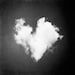 Large Black and White Photography - heart love cloud fine art modern wall art black and white print modern photography - 16x16 Photograph