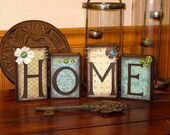 Home Blocks Set, Wooden Block Set, Boutique Blocks, Home Blocks, Home Decor, Wooden Blocks, Family Sign, Gifts