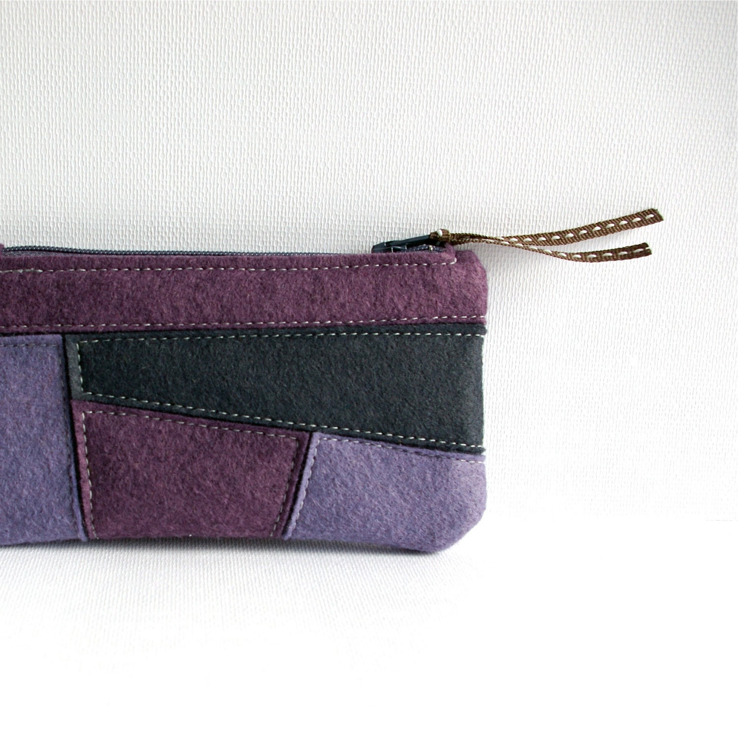 Wool Felt Coin Purse // Patchwork // LoftFullOfGoodies